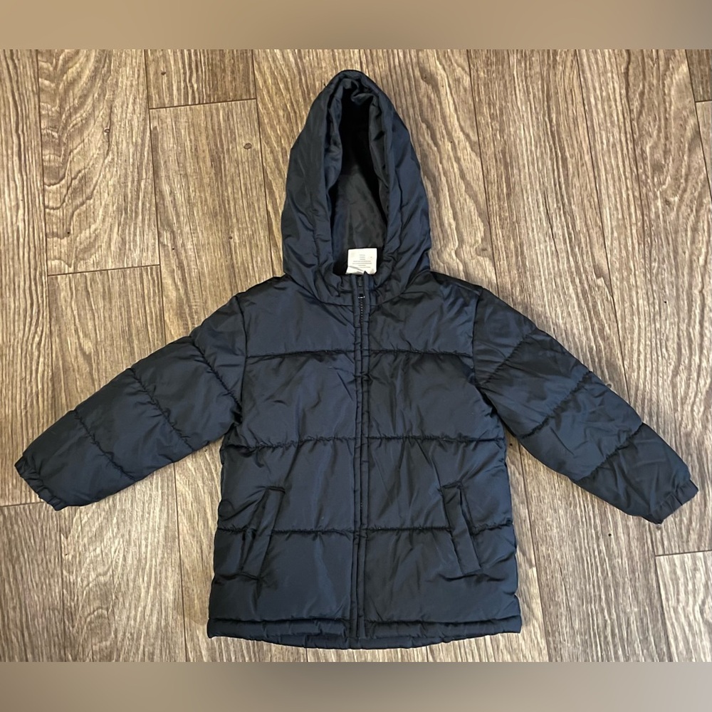 Unisex Hooded Blue Winter Puffer Coat Size 4/5  toddler coat